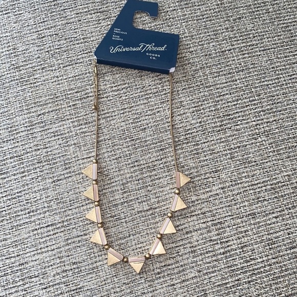 Universal Thread Jewelry - NWT Universal Thread Pink & Gold Triangle Necklace